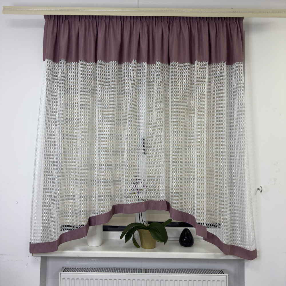 Тюль в дитячу, спальню на кухню №460 пудра