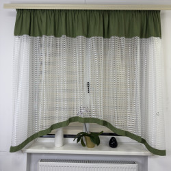 Тюль в дитячу, спальню на кухню №460 зелений