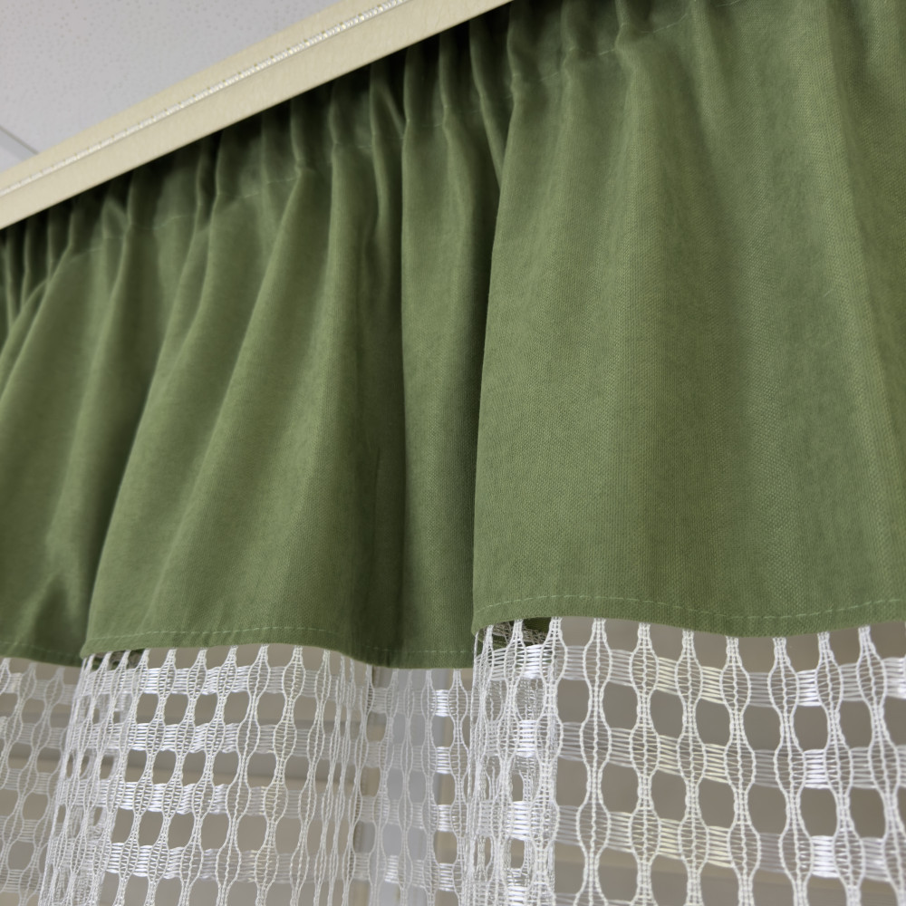 Тюль в дитячу, спальню на кухню №460 зелений