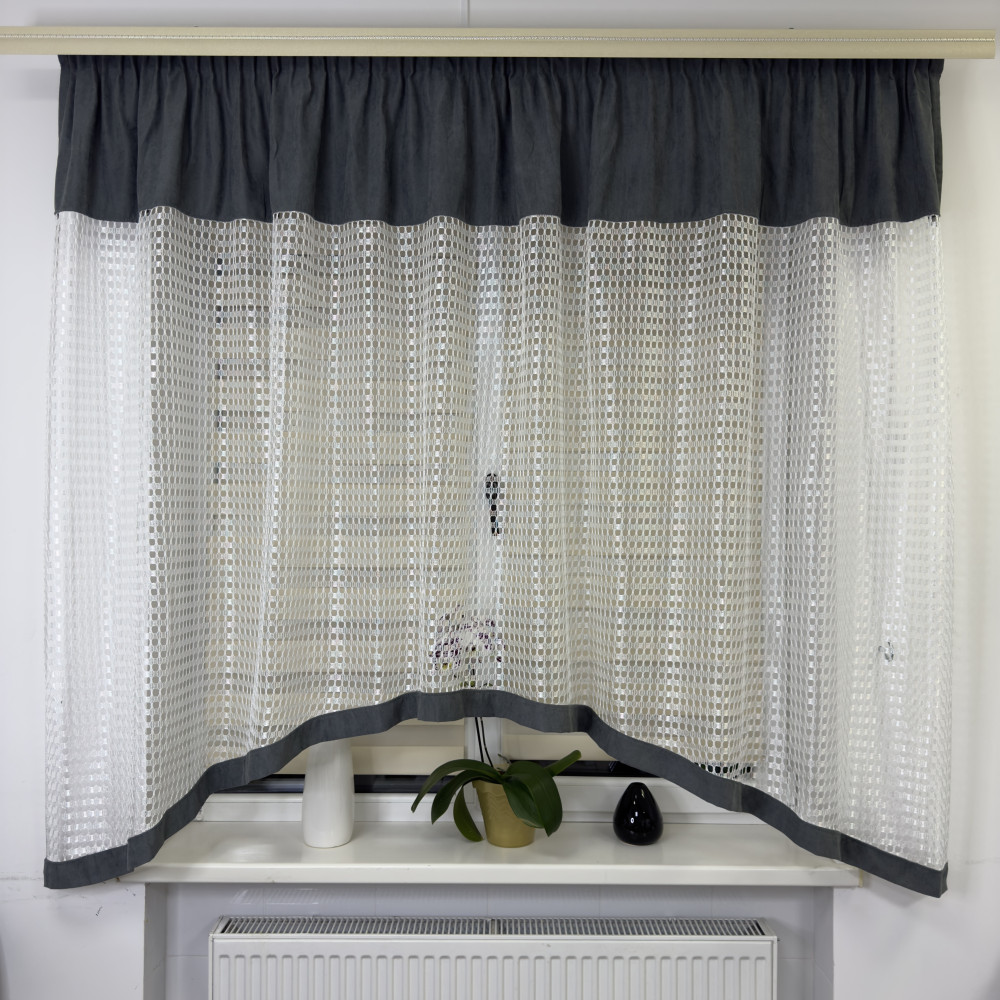 Тюль в дитячу, спальню на кухню №460 графіт