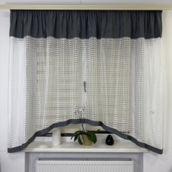 Тюль в дитячу, спальню на кухню №460 графіт