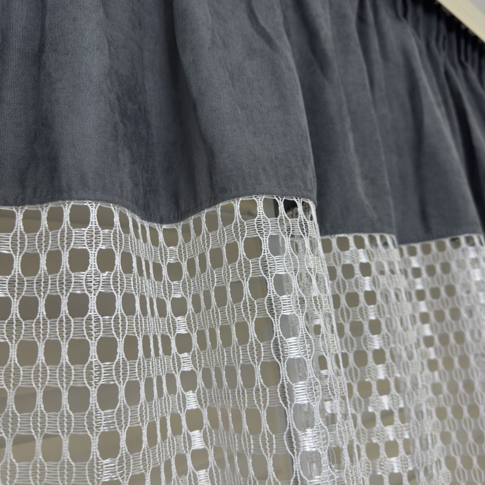 Тюль в дитячу, спальню на кухню №460 графіт