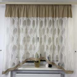 Тюль в дитячу, спальню на кухню №476 беж