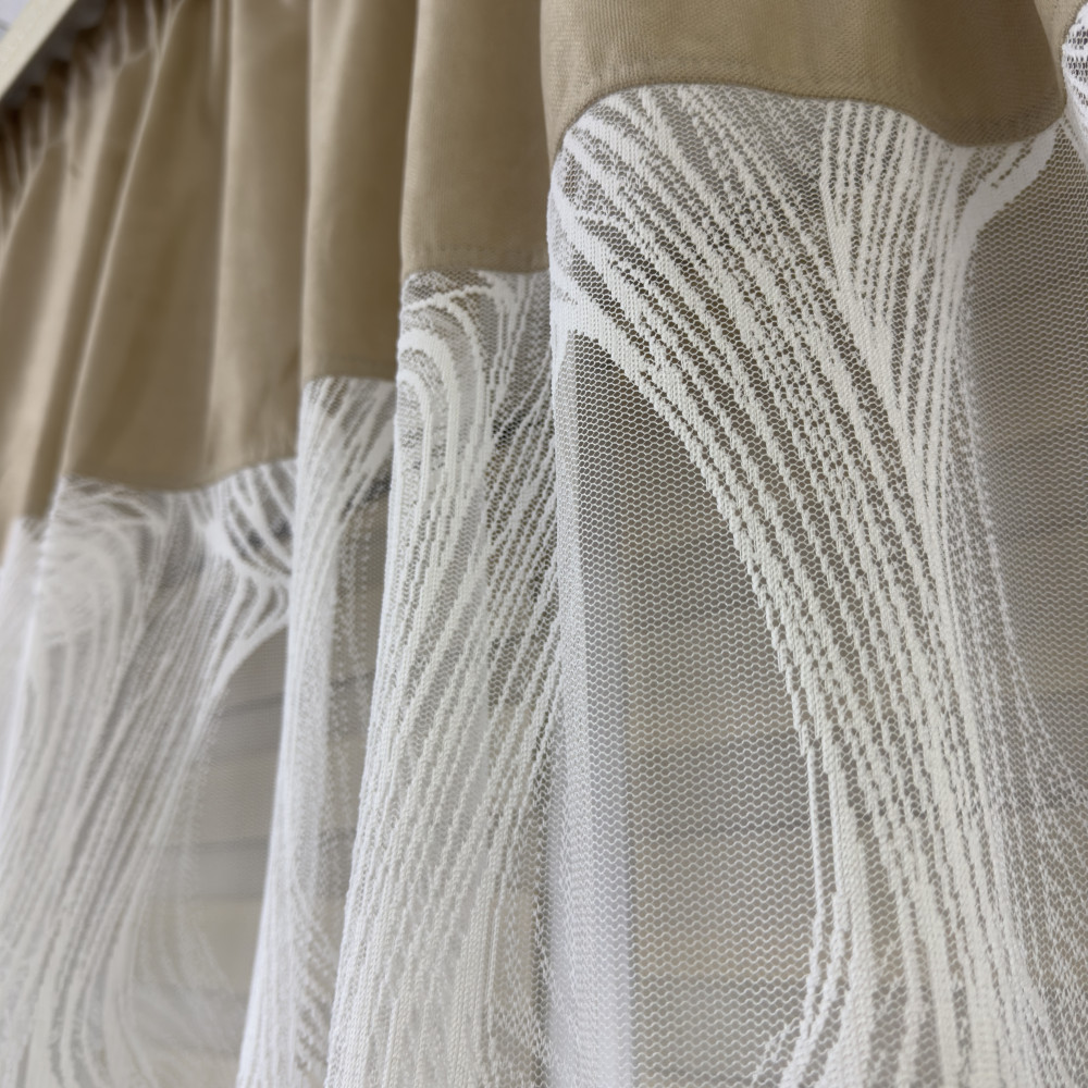 Тюль в дитячу, спальню на кухню №476 беж