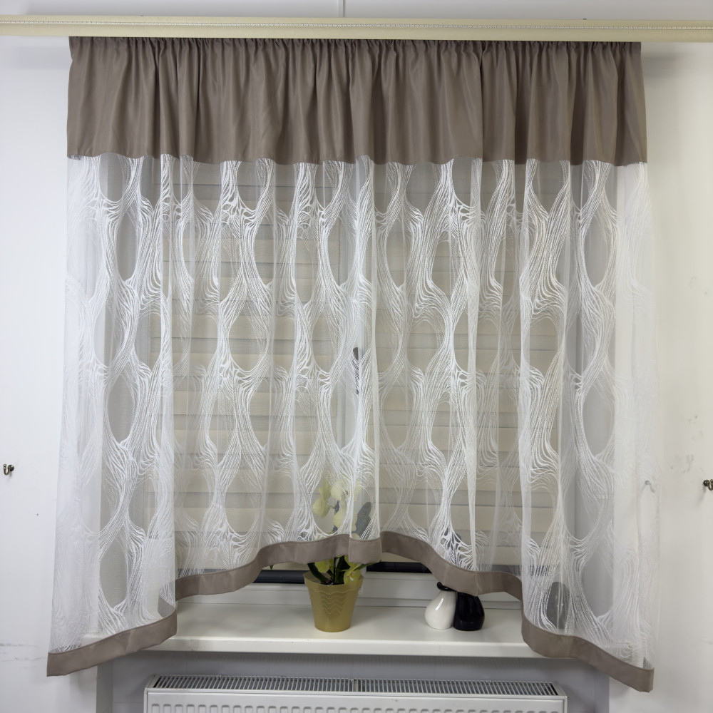 Тюль в дитячу, спальню на кухню №476 капучіно