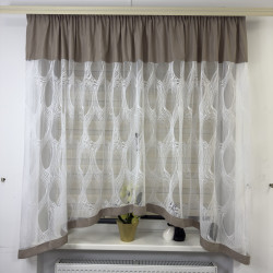 Тюль в дитячу, спальню на кухню №476 капучіно
