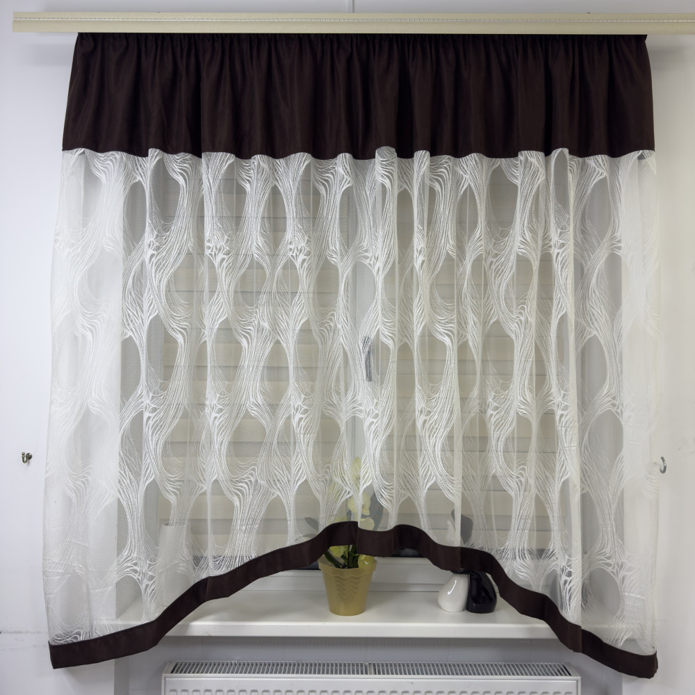 Тюль в дитячу, спальню на кухню №476 шоколад