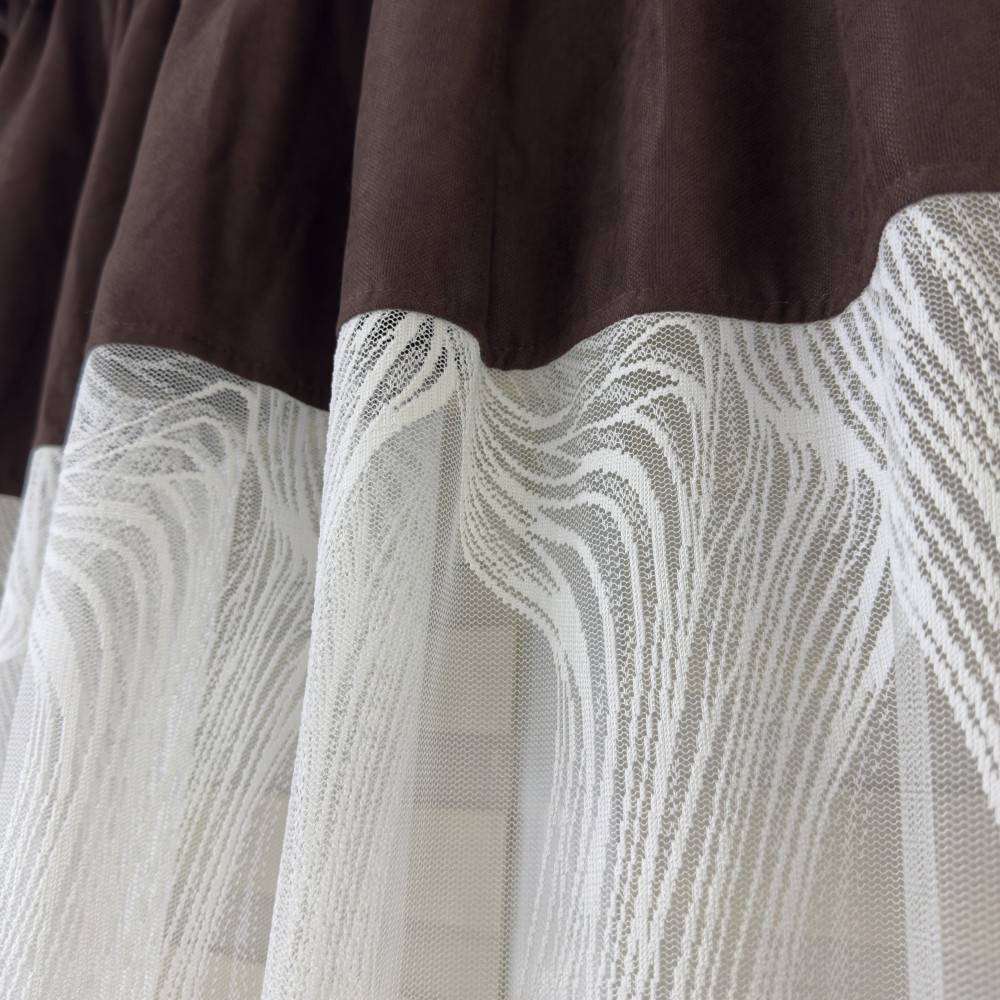 Тюль в дитячу, спальню на кухню №476 шоколад