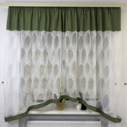 Тюль в дитячу, спальню на кухню №476 зелений