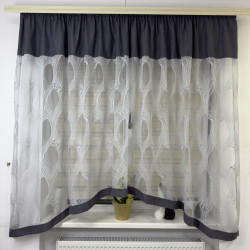 Тюль в дитячу, спальню на кухню №476 графіт