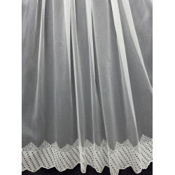 Бамбукова тюль з шикарною вишивкою №2603 у вітальню, спальню