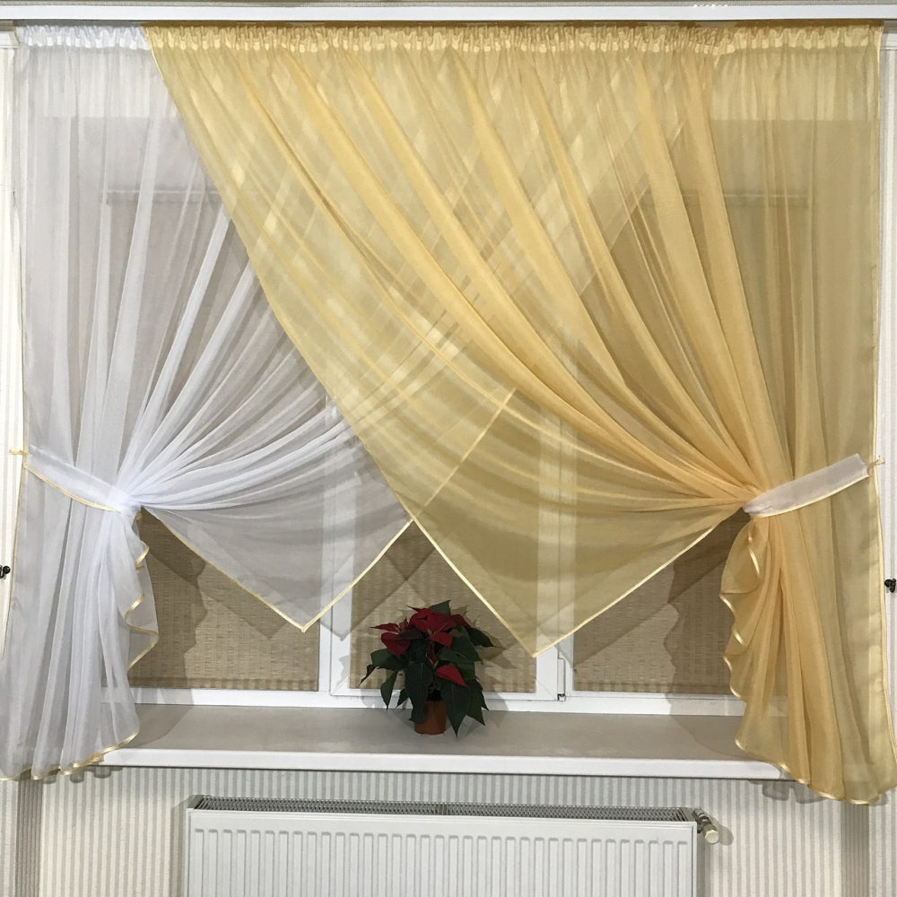 Кухонні фіранки №405 абрікос