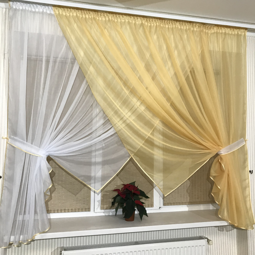 Кухонні фіранки №405 абрікос