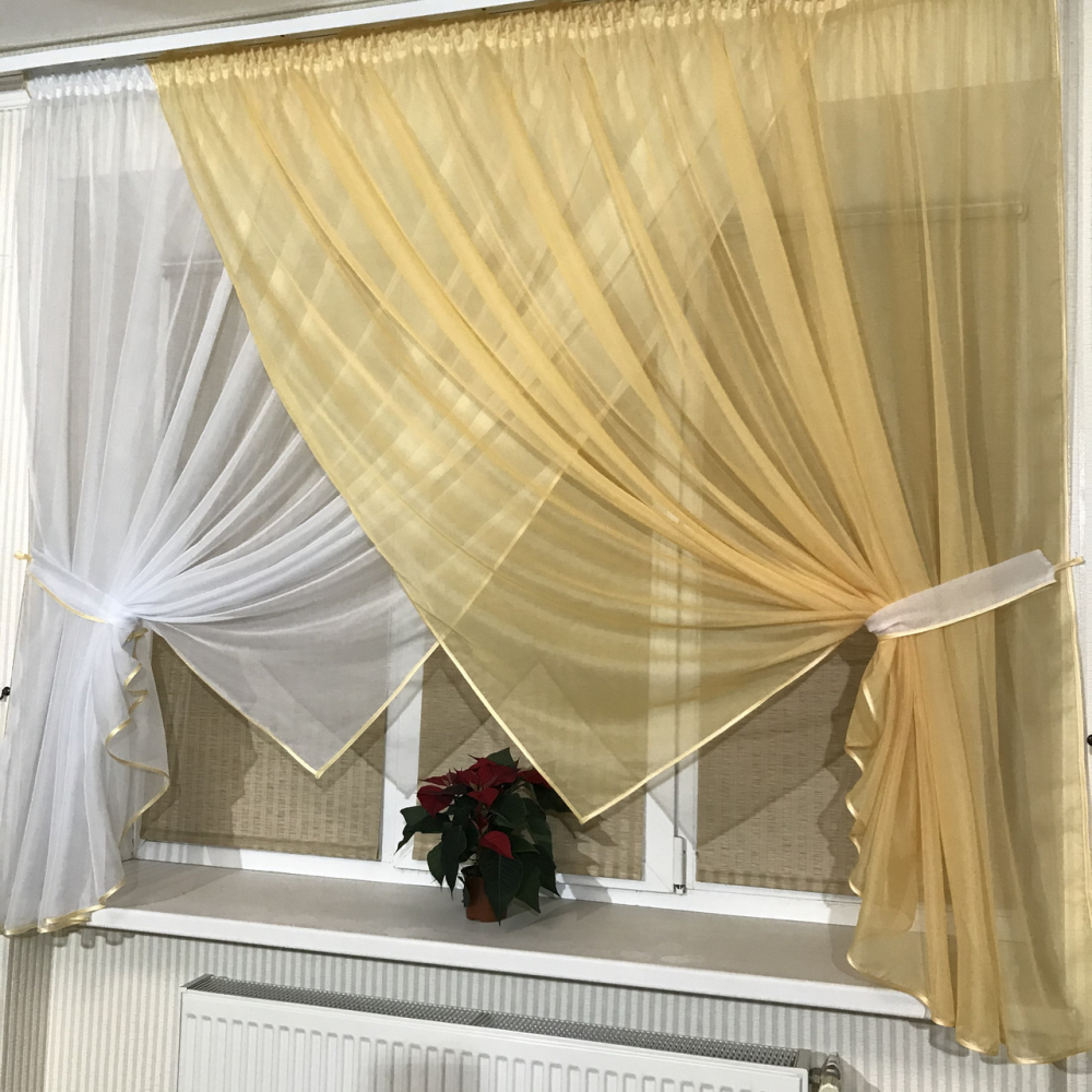 Кухонні фіранки №405 абрікос