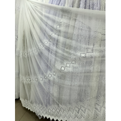 Тюль бамбук с узором ришелье №12488SR на отрез