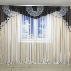 Ламбрекен шифоновый 3-3,5м №101 шоколад Ламбрекен шифоновый 3-3,5м №101 шоколад