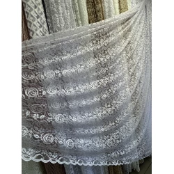 Тюль гепюр сітка No1003 білий