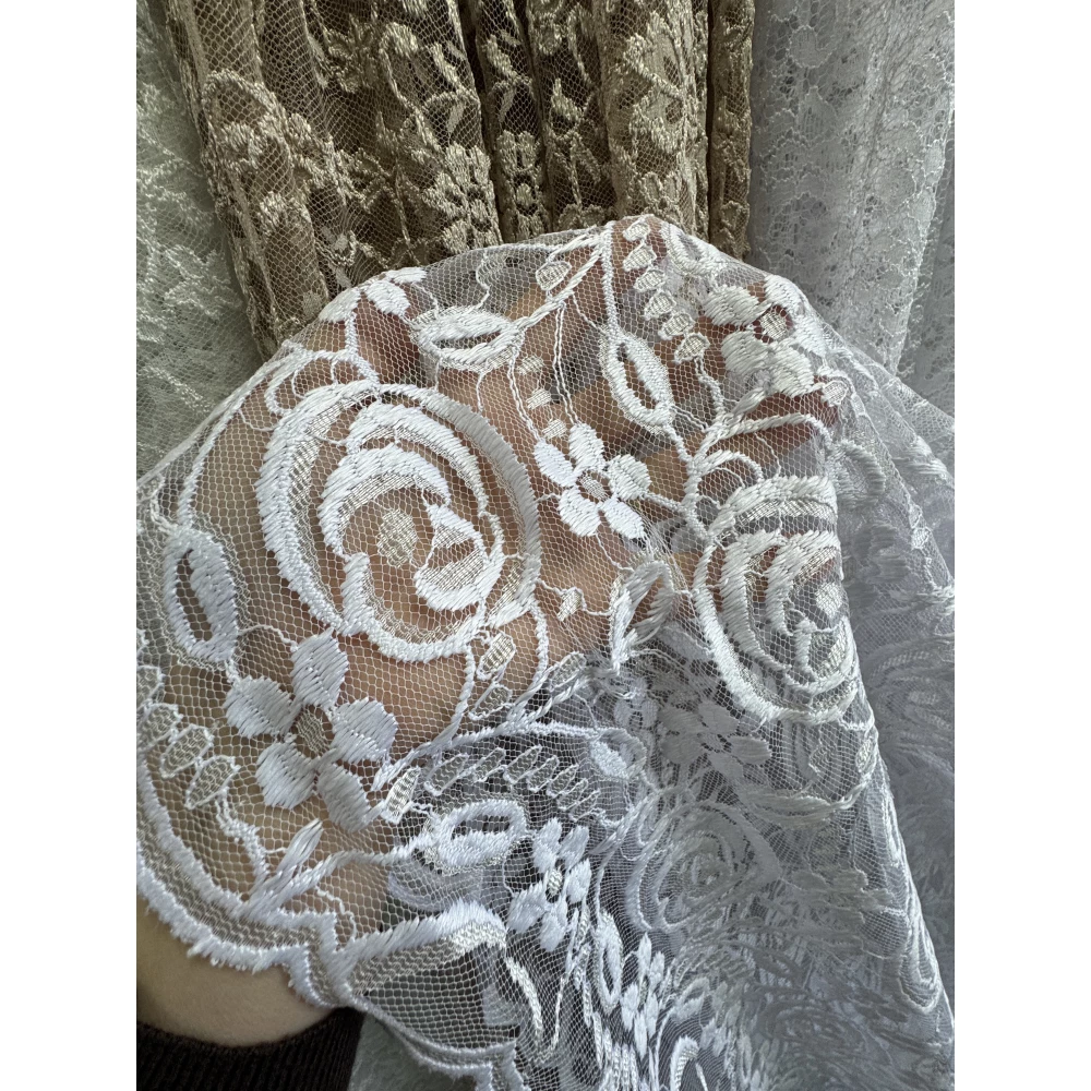 Тюль гепюр сітка No1003 білий