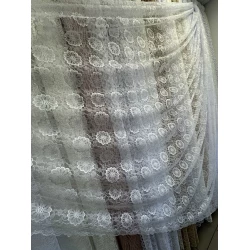 Тюль гепюр сітка No1008 білий