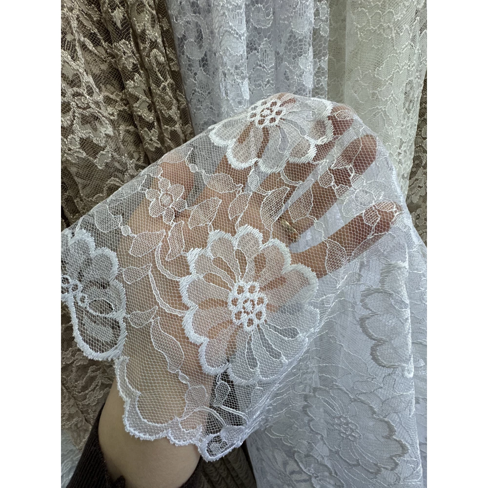 Тюль гепюр сітка No1008 білий