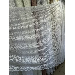 Тюль гепюр сітка No1016 білий