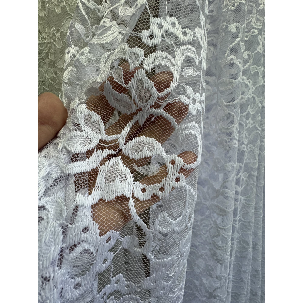 Тюль гепюр сітка No1016 білий