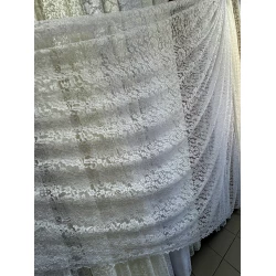 Тюль гепюр сітка No1004 білий