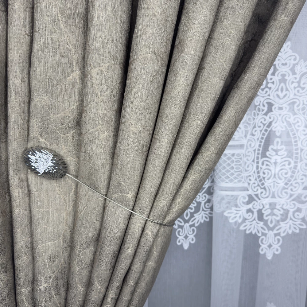 Магніт-підхват для тюля, штор Камні чорний