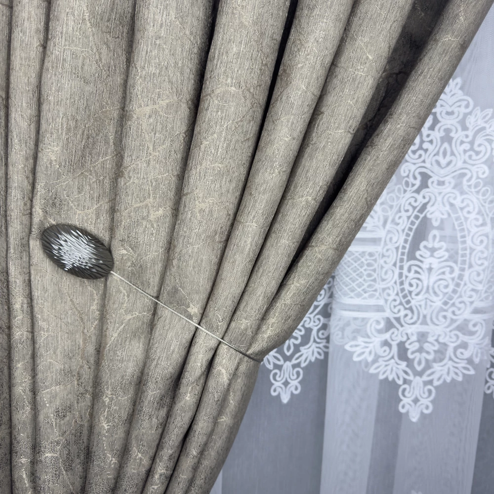 Магніт-підхват для тюля, штор Камні темно-сірий