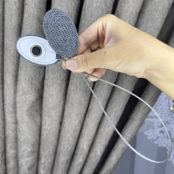 Магніт-підхват для тюля, з металевим тросом графіт