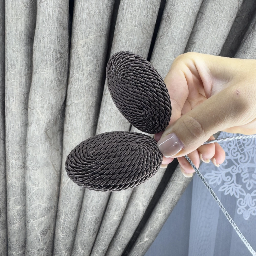 Магніт-підхват для тюля, з металевим тросом шоколад