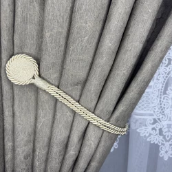 Магніт-підхват для штор, кант круглий золото