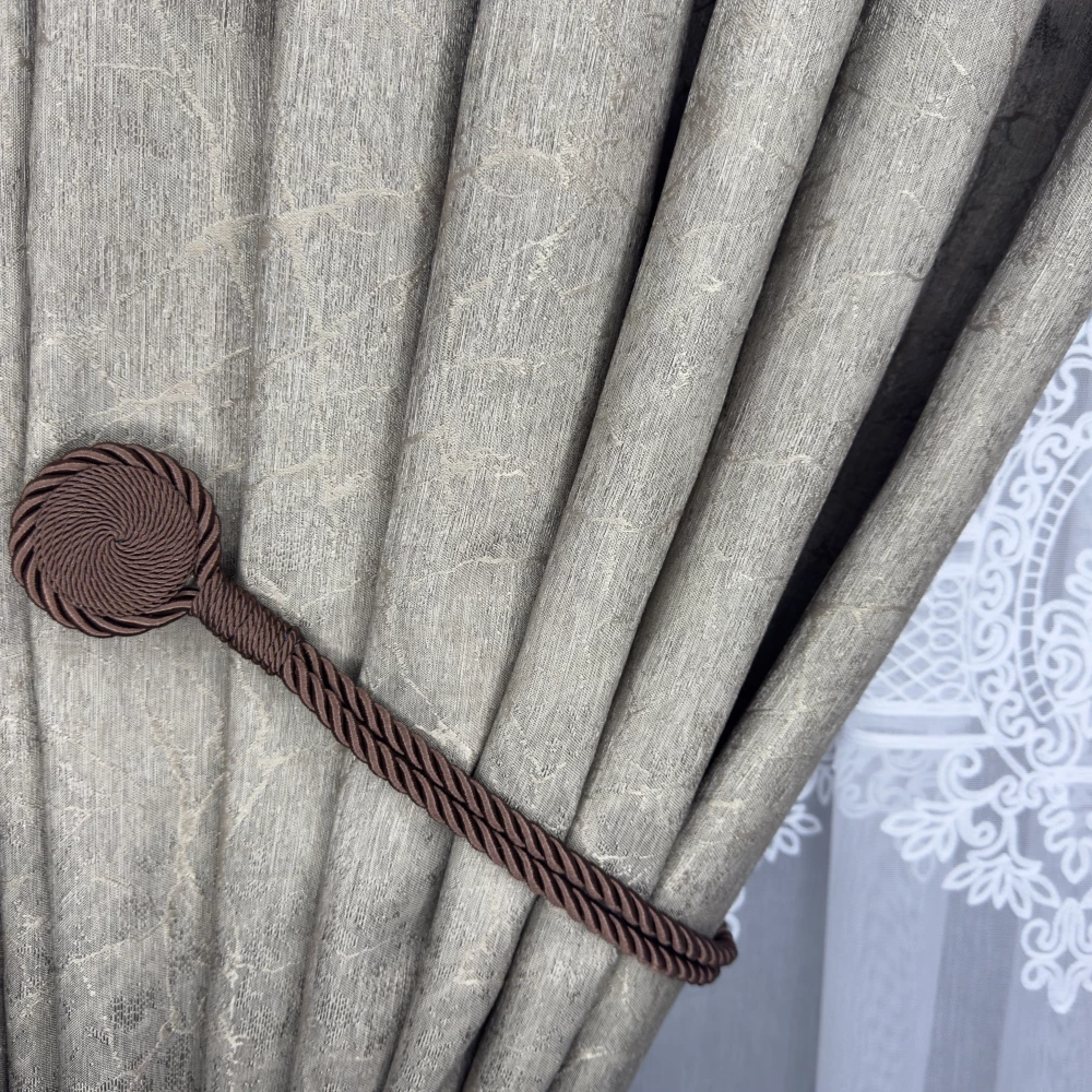 Магніт-підхват для штор, кант круглий шоколад