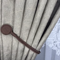 Магніт-підхват для штор, кант круглий шоколад