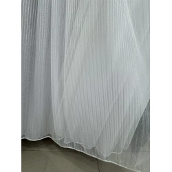 Бамбук в полоску №105 з люрексом белый