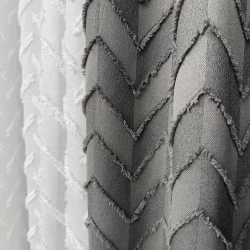 Штора льон букле Паркет сірий