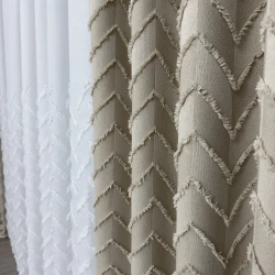 Штора лен букле Паркет Беж