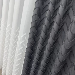 Штора льон букле Паркет графіт