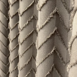 Штора льон букле Паркет коричневий