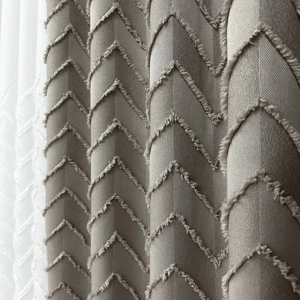 Штора льон букле Паркет меланж