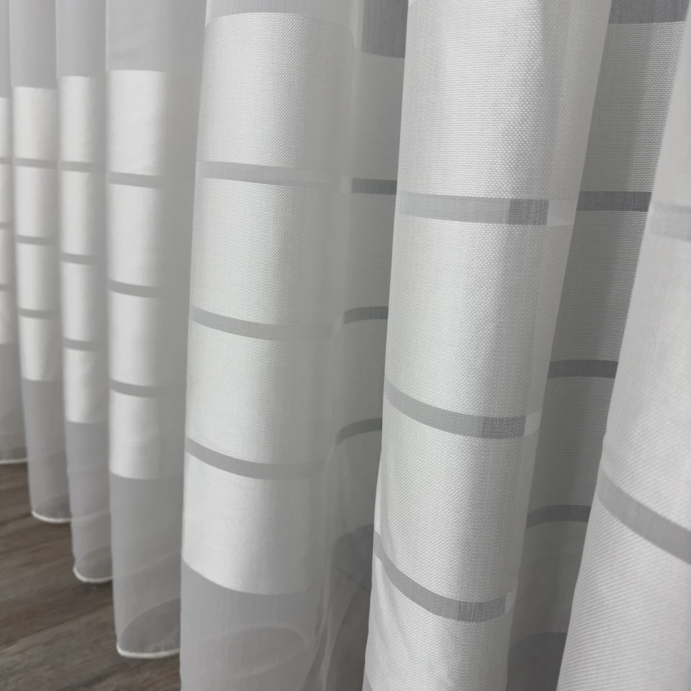 Тюль бамбук з кордовою вишивкою TBN4 на відріз