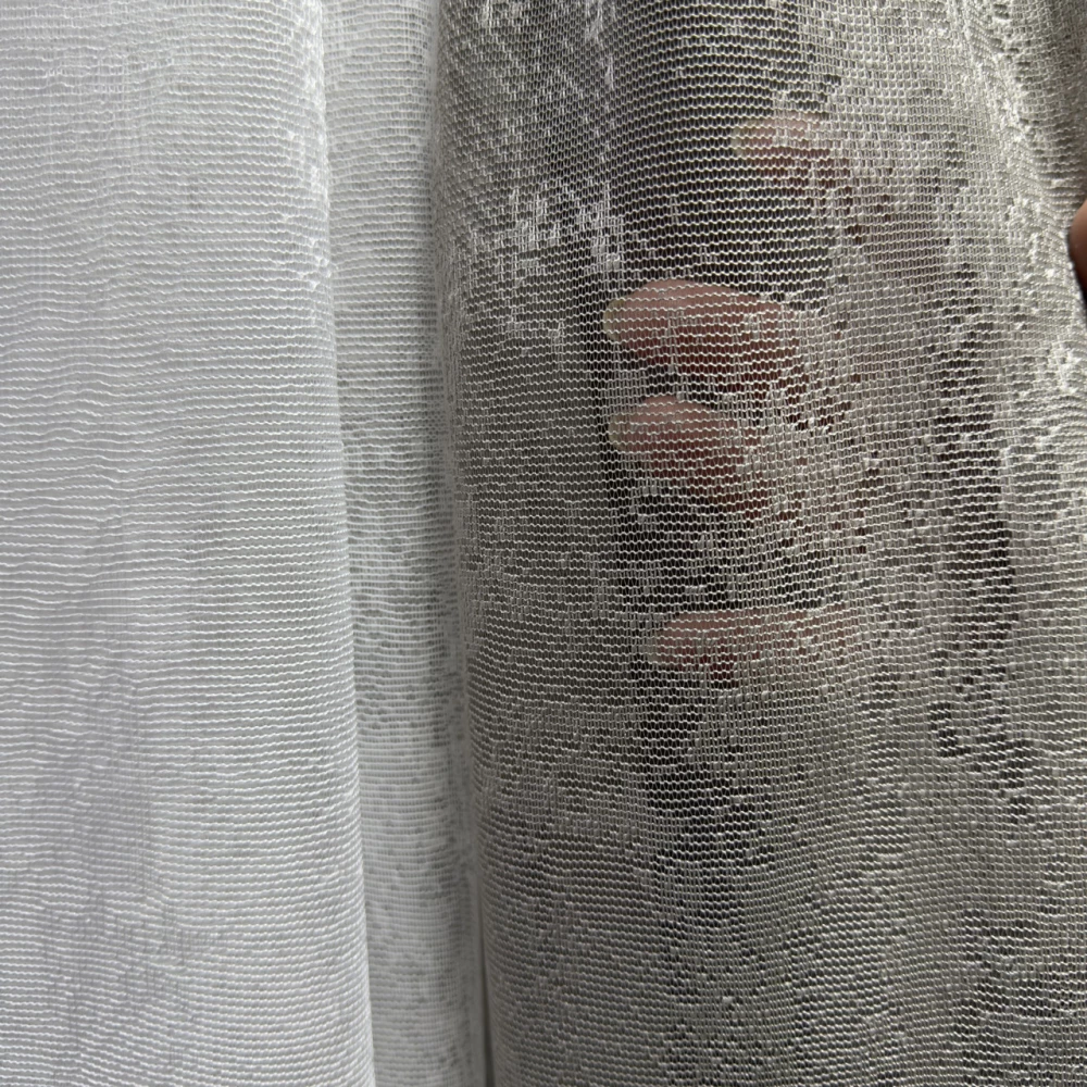 Тюль жаккард Мрамор №100 Мокко