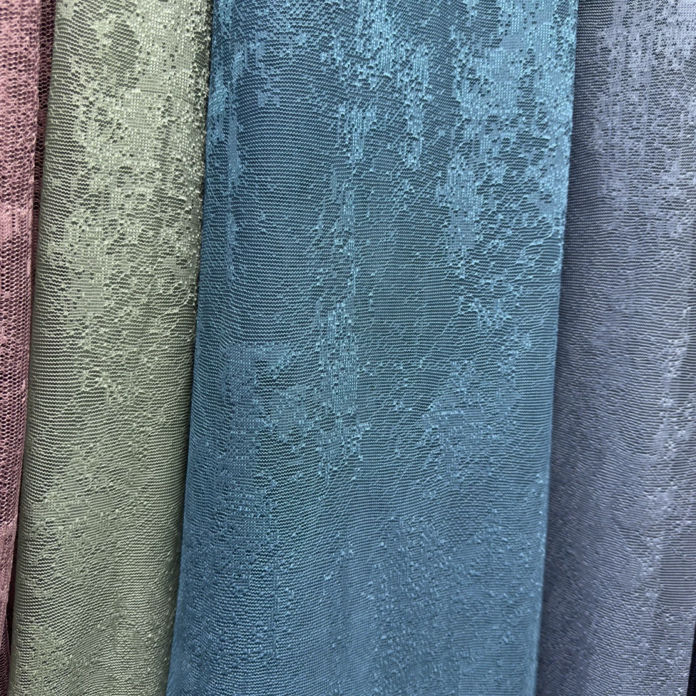 Гардина жаккард Мрамор №100 Бірюза