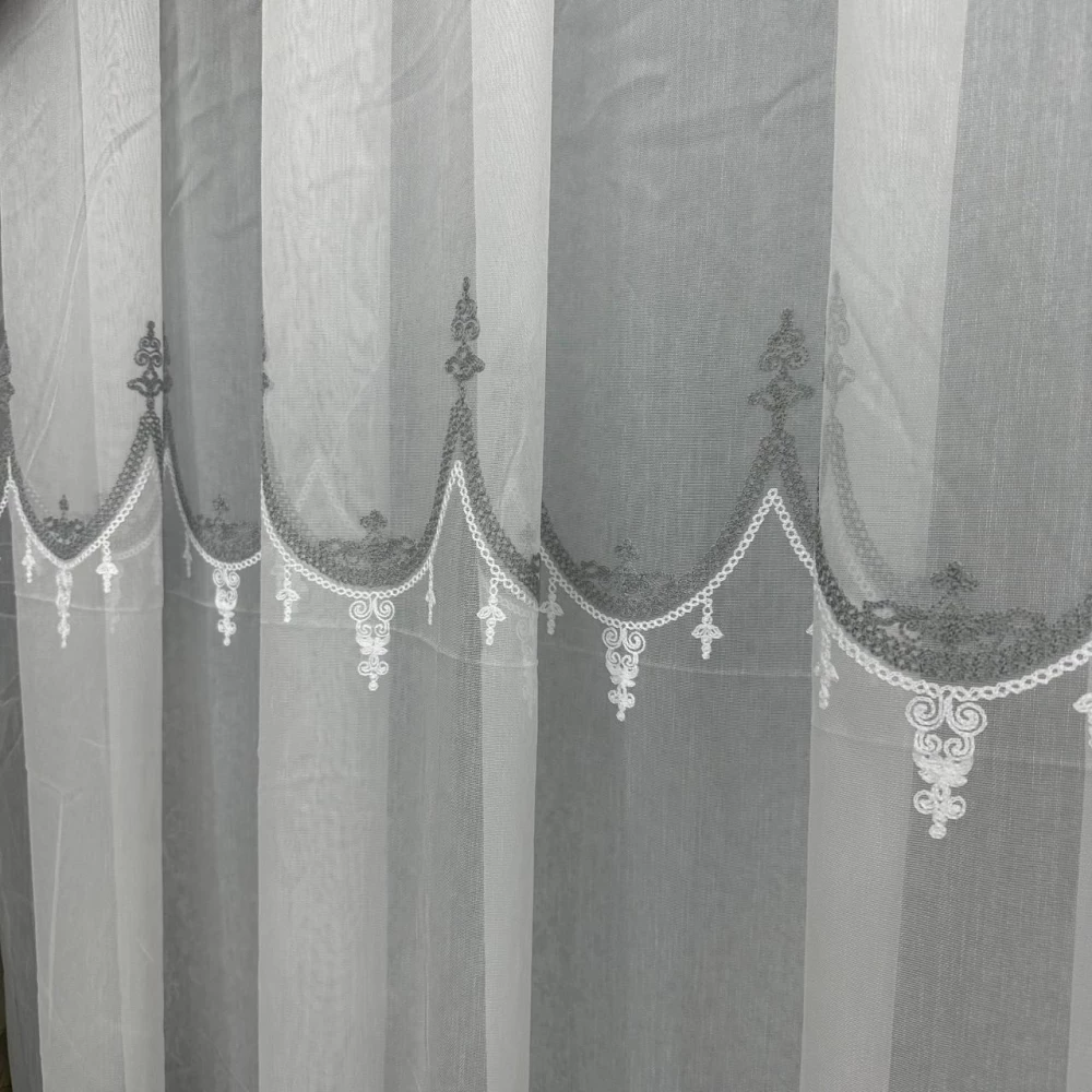 Бамбуковий тюль №5065 сірий