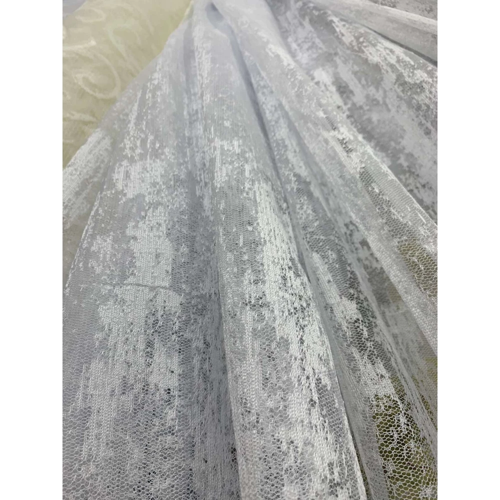 Тюль жаккард короткий №151 мрамор 1,20 м для кухні, віранди, коридору