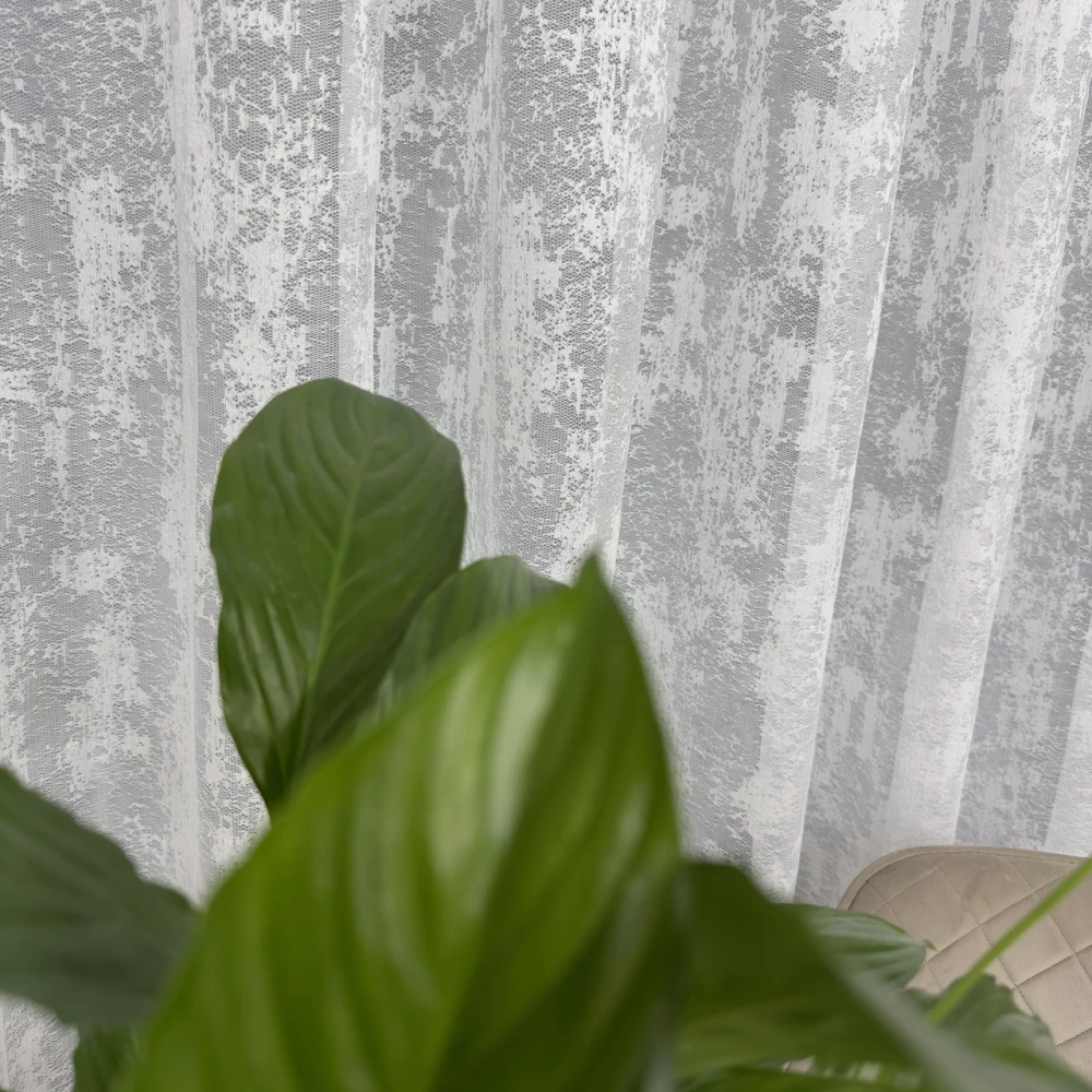 Тюль жаккард короткий №152 мрамор 1,50 м для кухні, віранди, коридору