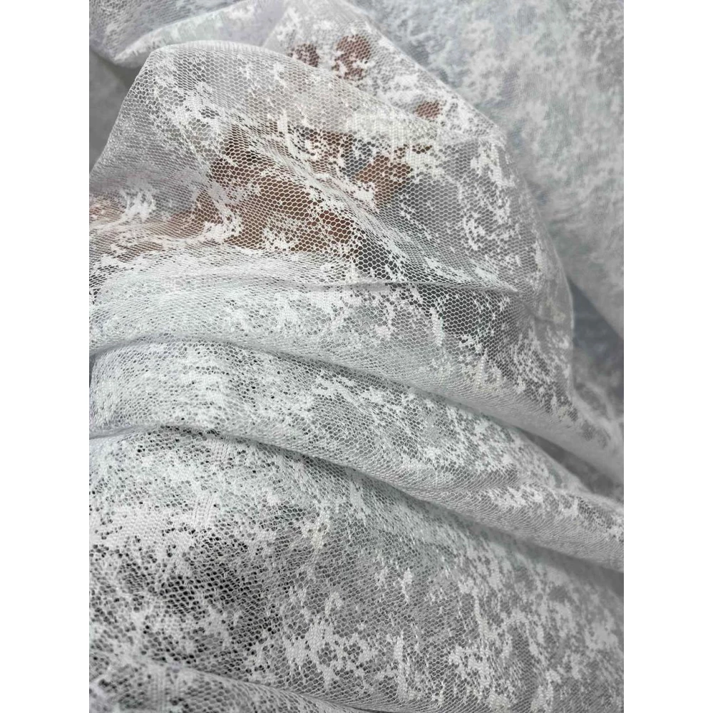 Тюль жаккард короткий №150 сніжок 1,80 м для кухні, віранди, коридор