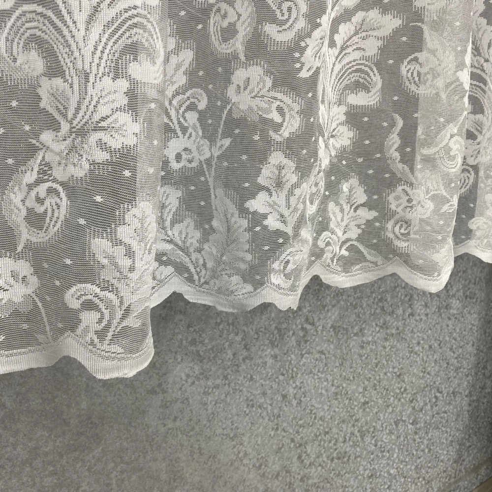 Тюль жаккард короткий №166 2м для кухні, віранди, коридору