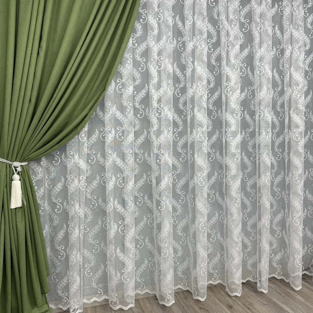 Тюль Жаккард белая 2,80м №49818