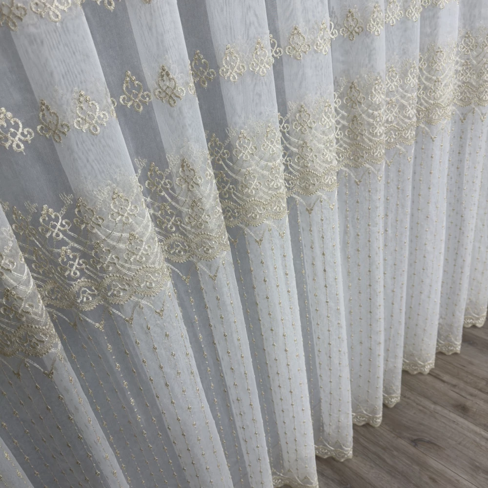 Бамбуковий тюль №158-1213 золото